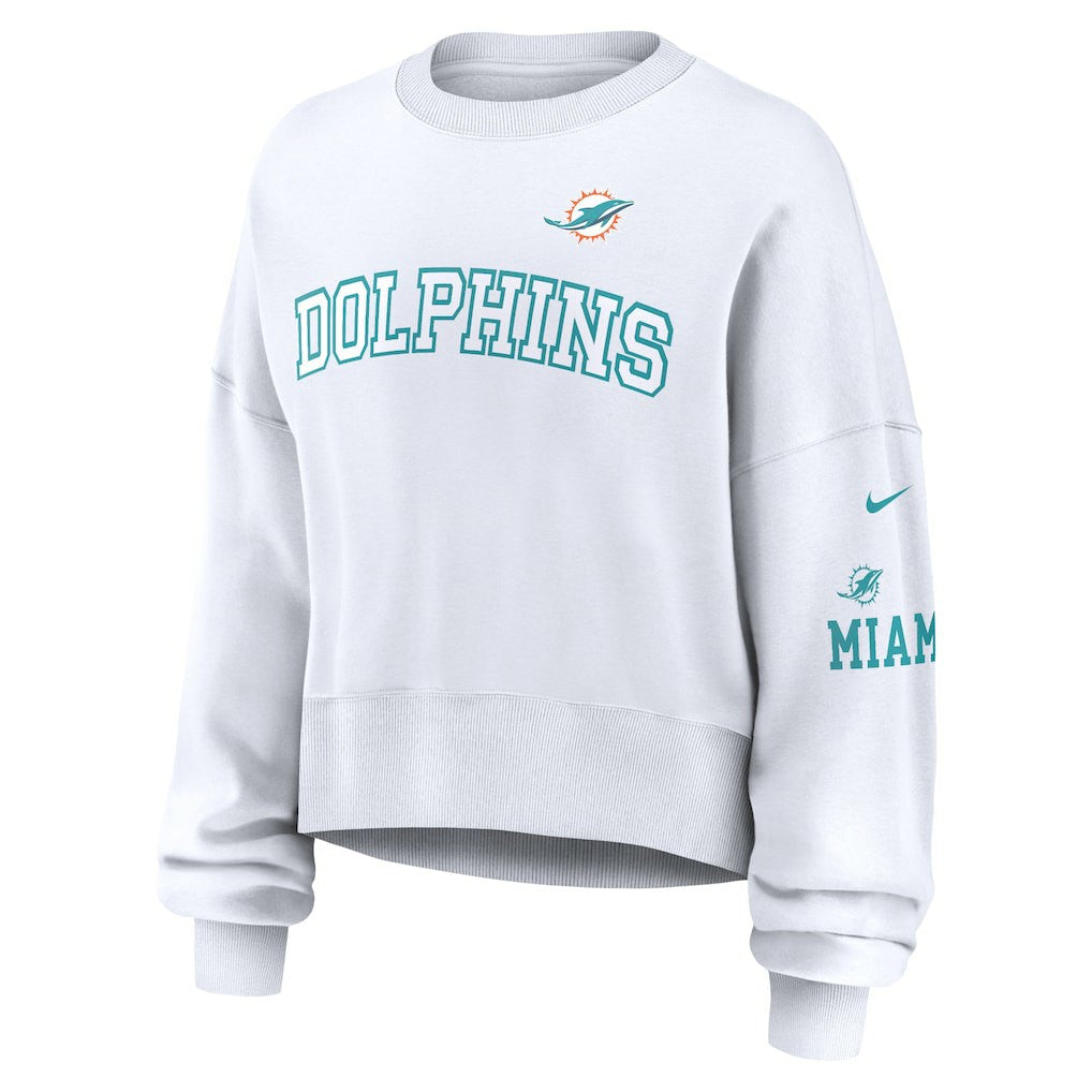 Miami Dolphins Nike Women's Oversized Pullover Sweatshirt