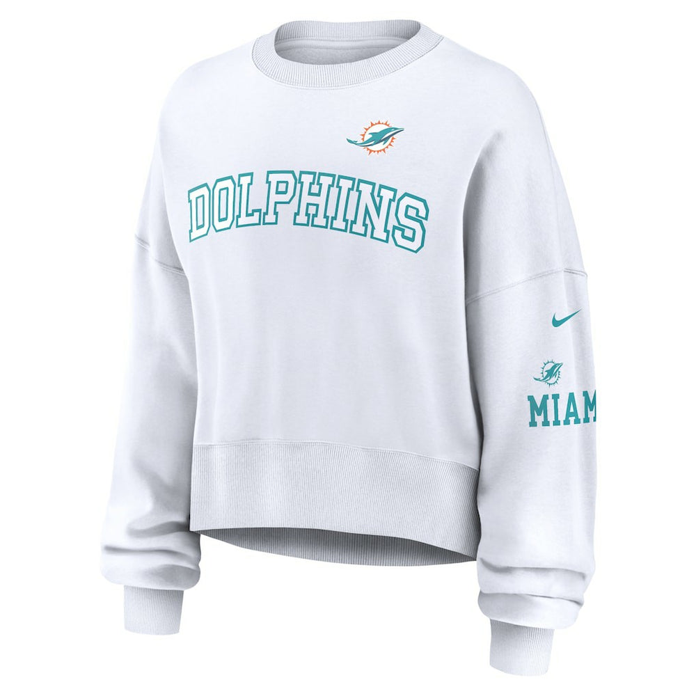 Miami Dolphins Nike Women's Oversized Pullover Sweatshirt
