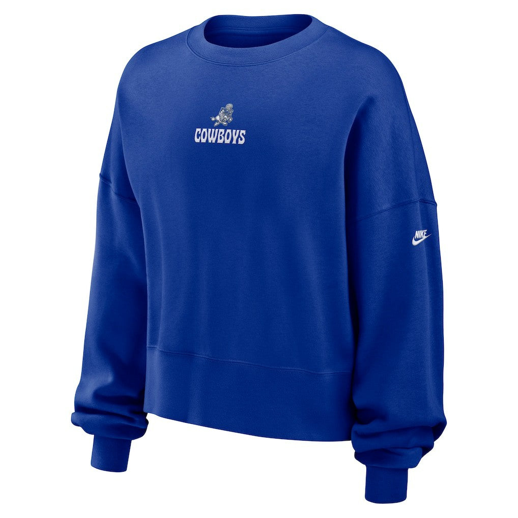 Dallas Cowboys Nike Women's Oversized Rewind Pullover Sweatshirt