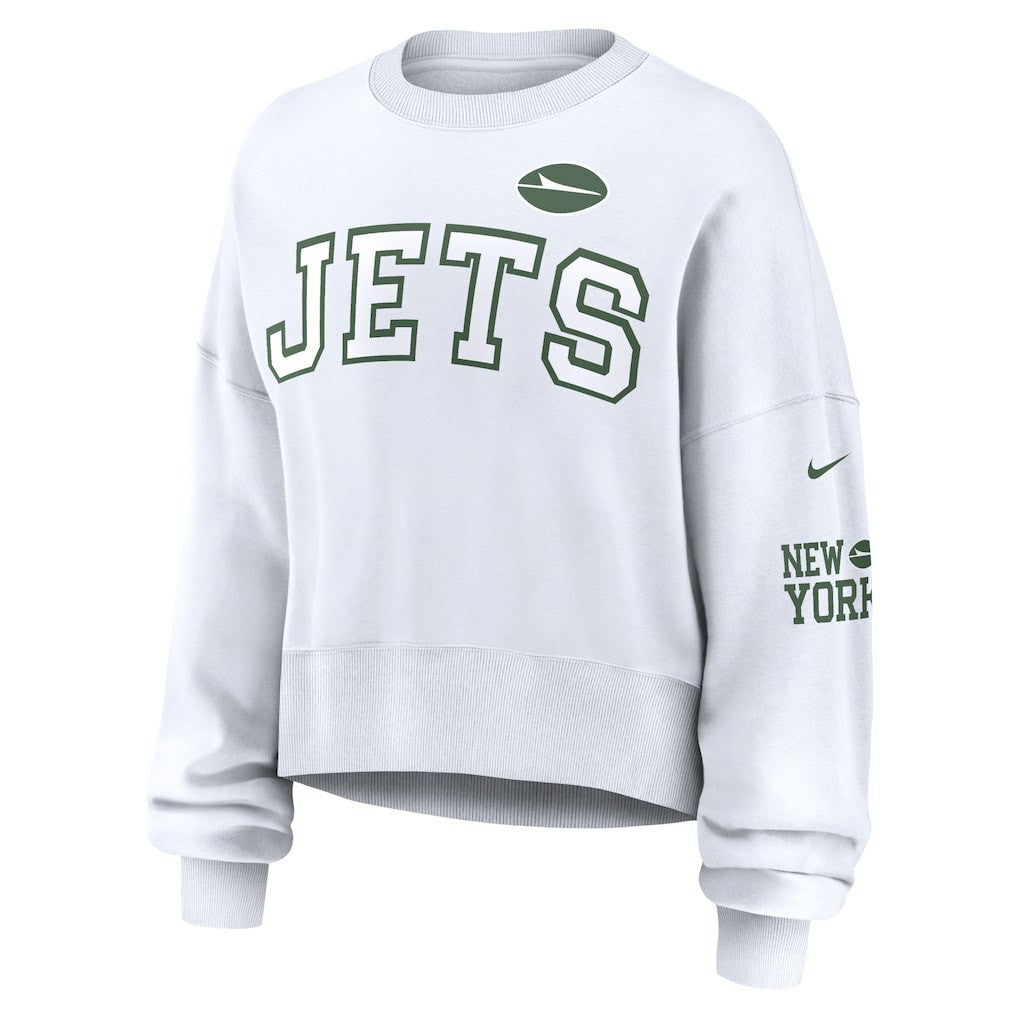 New York Jets Nike Women's Oversized Pullover Sweatshirt