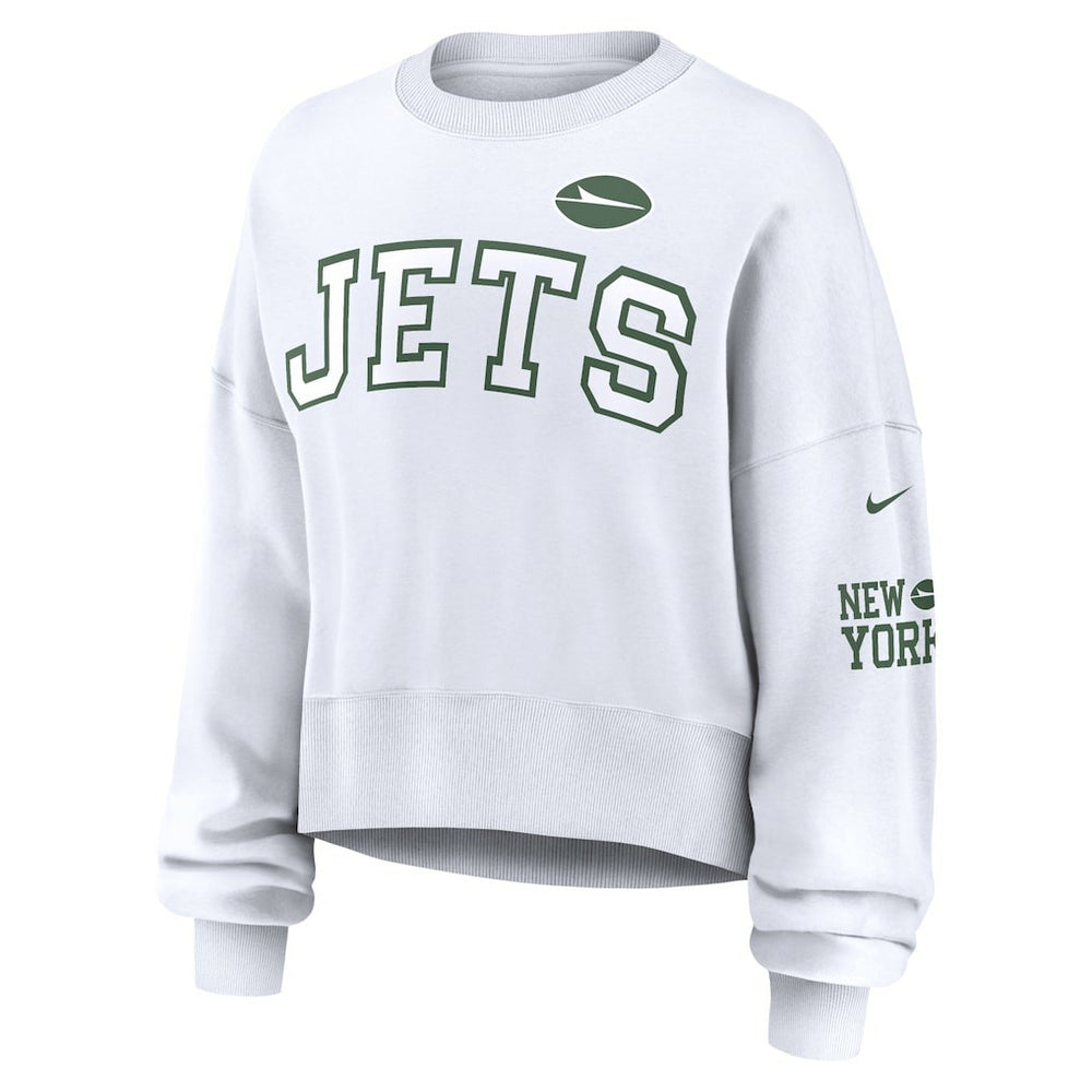 New York Jets Nike Women's Oversized Pullover Sweatshirt