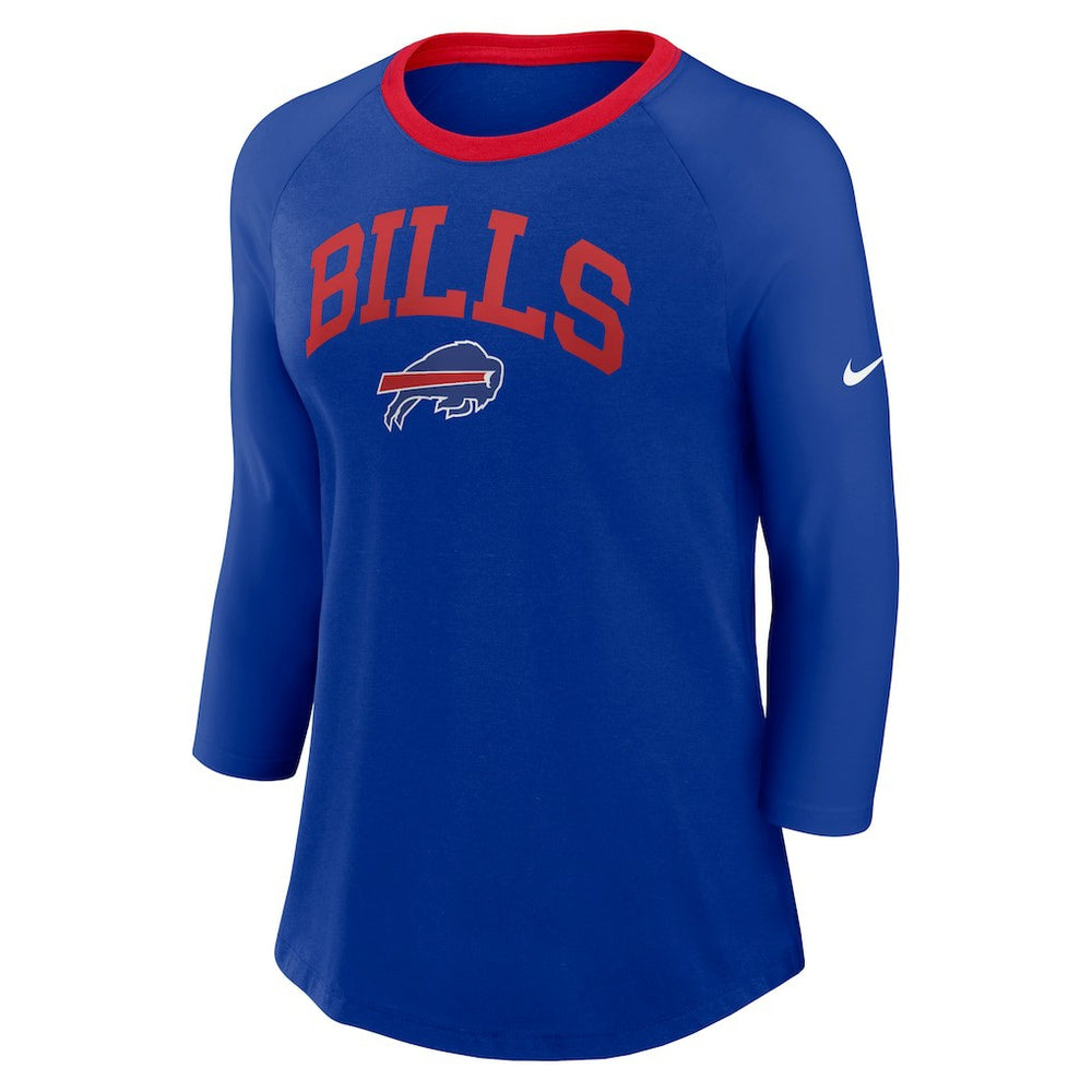 Buffalo Bills Nike Women's 3/4 Sleeve Raglan Fashion Top