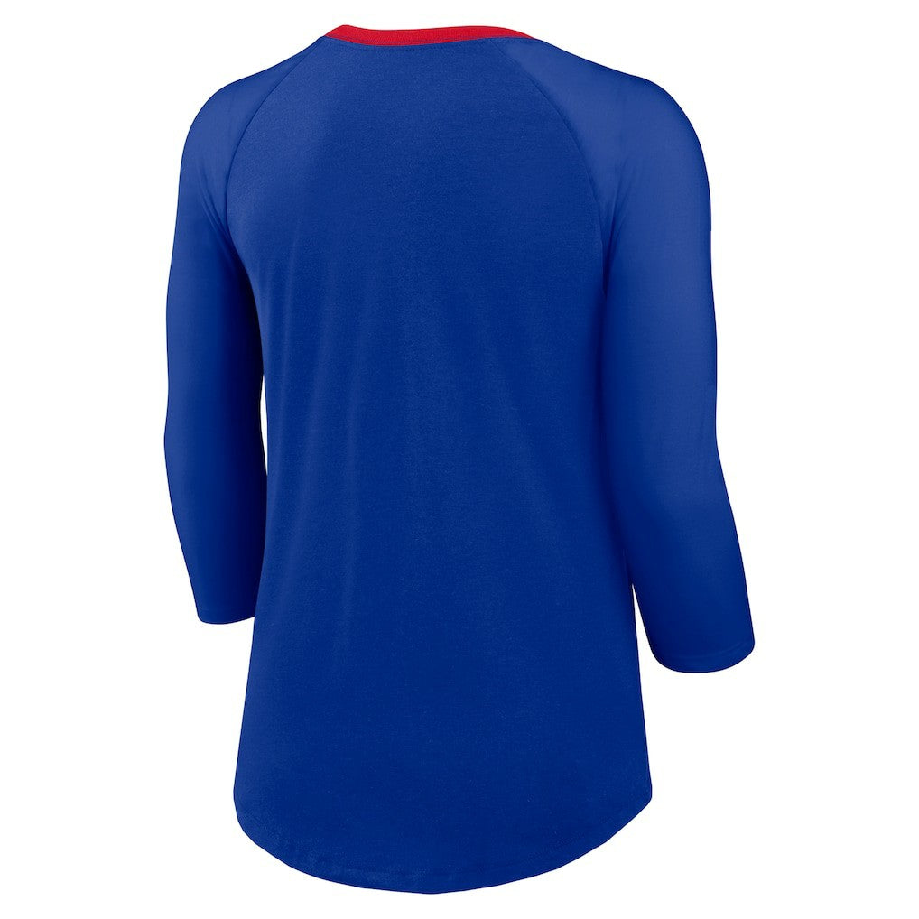 Buffalo Bills Nike Women's 3/4 Sleeve Raglan Fashion Top