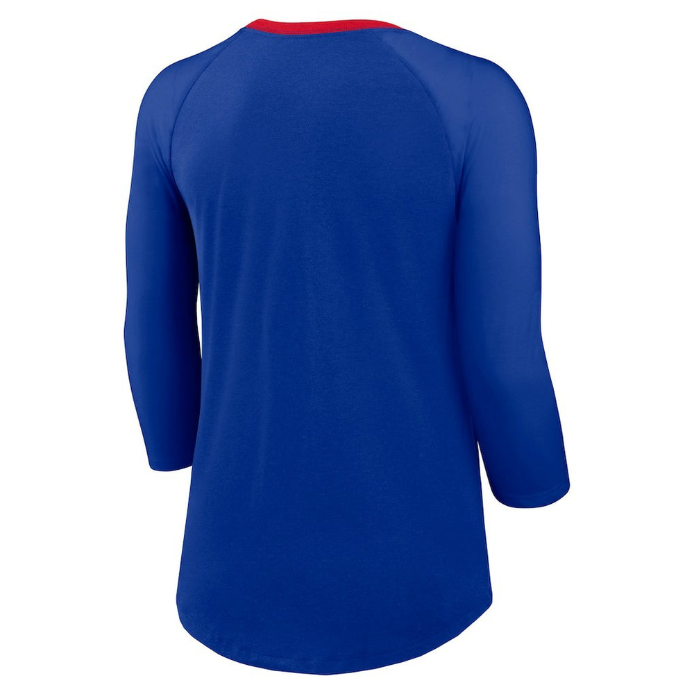 Buffalo Bills Nike Women's 3/4 Sleeve Raglan Fashion Top