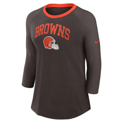 Cleveland Browns Nike Women's 3/4 Sleeve Raglan Fashion Top