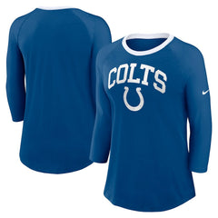 Indianapolis Colts Nike Women's 3/4 Sleeve Raglan Fashion Top