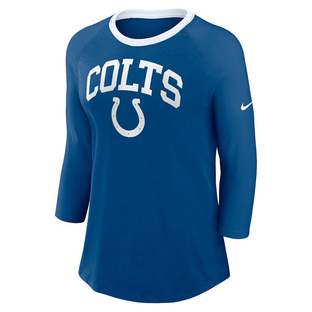 Indianapolis Colts Nike Women's 3/4 Sleeve Raglan Fashion Top