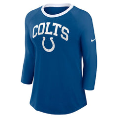 Indianapolis Colts Nike Women's 3/4 Sleeve Raglan Fashion Top