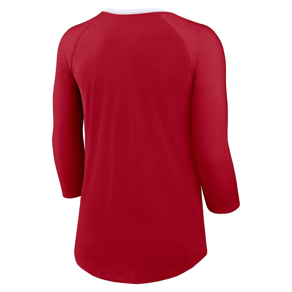 San Francisco 49ers Nike Women's 3/4 Sleeve Raglan Fashion Top