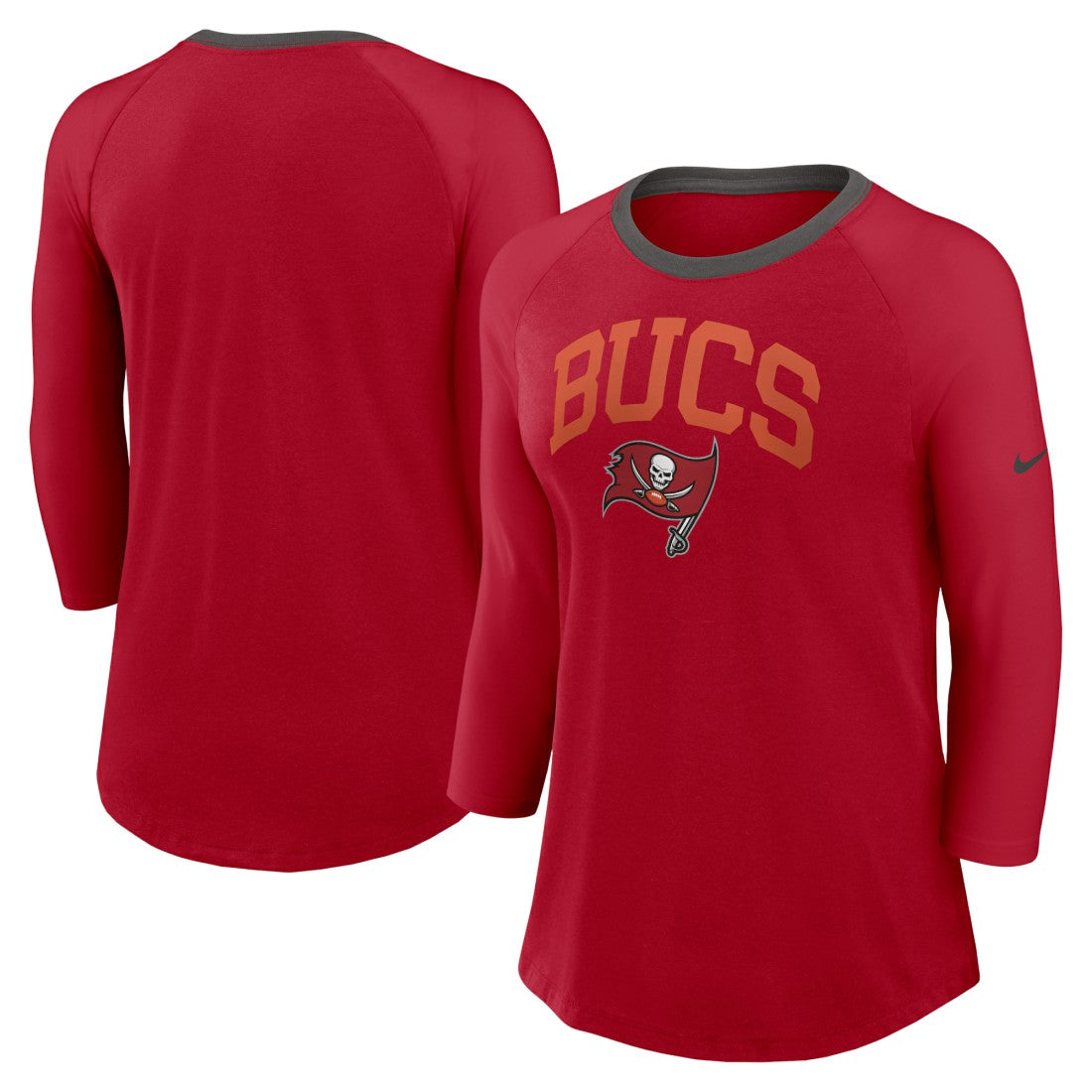 Tampa Bay Buccaneers Nike Women's 3/4 Sleeve Raglan Fashion Top