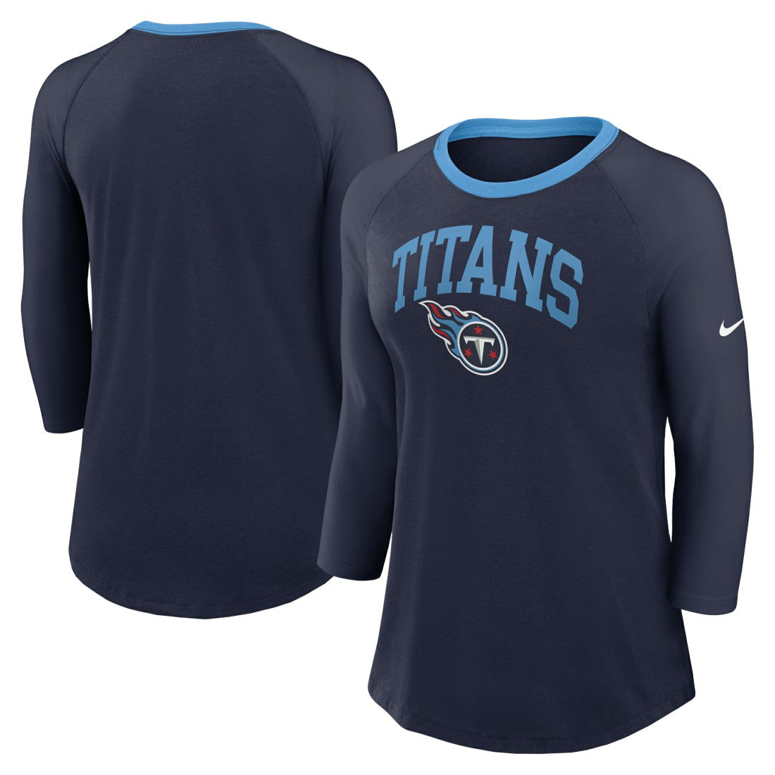 Tennessee Titans Nike Women's 3/4 Sleeve Raglan Fashion Top