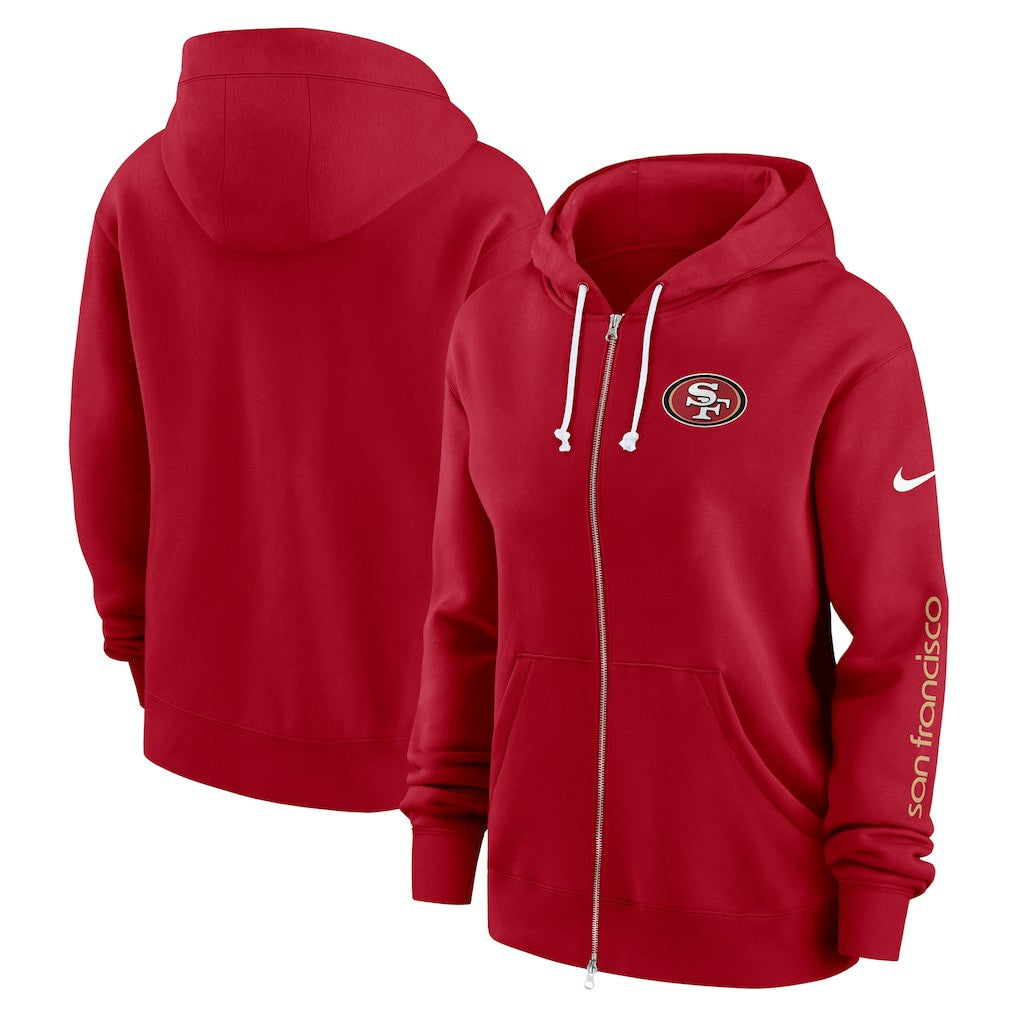 San Francisco 49ers Nike Women's Plus Size Phoenix Full-Zip Hoodie