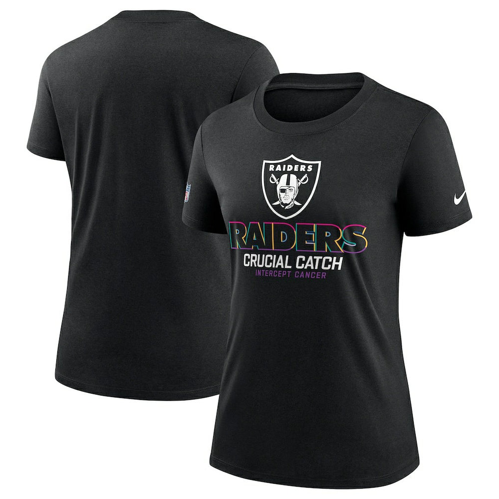 Las Vegas Raiders Nike Women's 2024 NFL Crucial Catch Tri-Blend T-Shirt