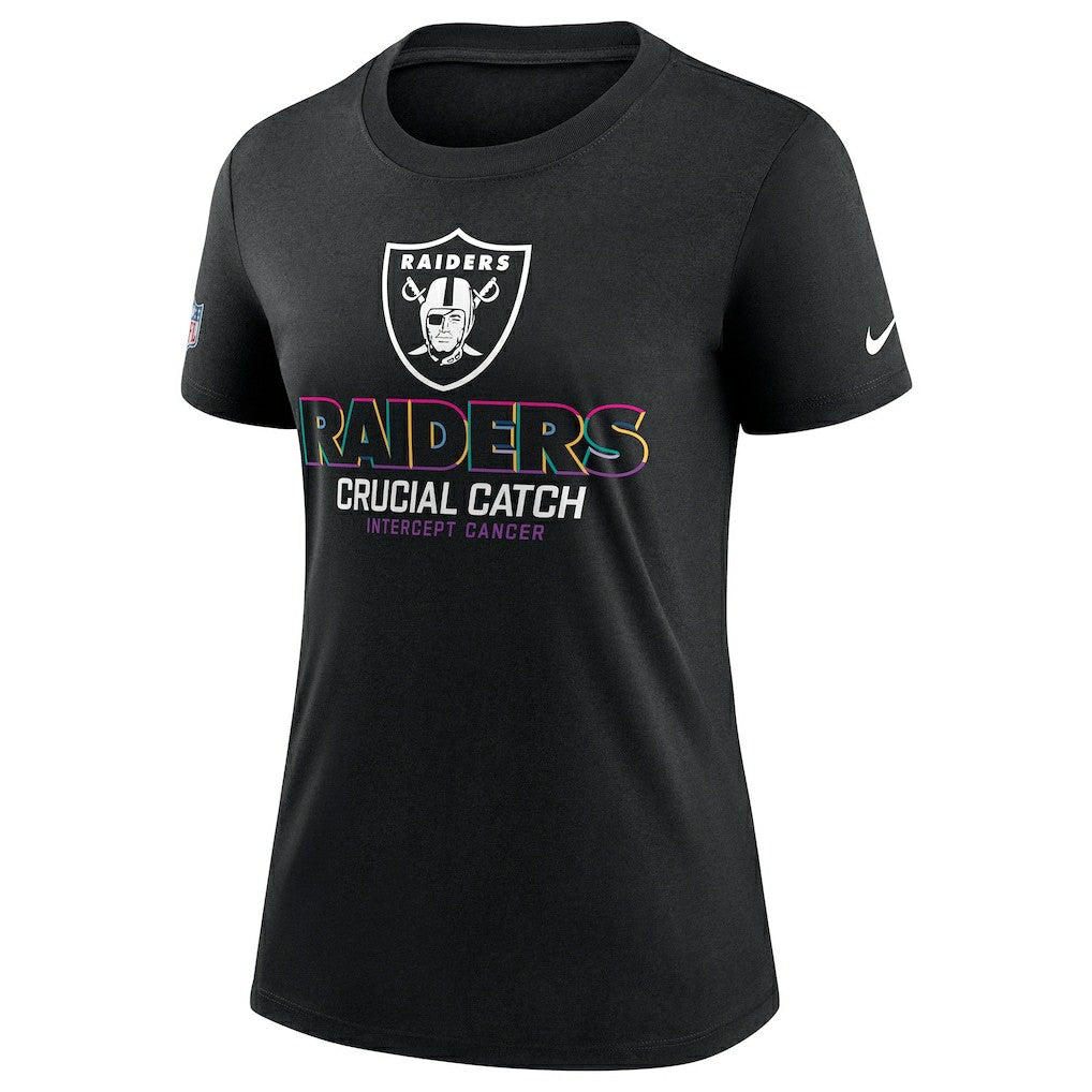 Las Vegas Raiders Nike Women's 2024 NFL Crucial Catch Tri-Blend T-Shirt