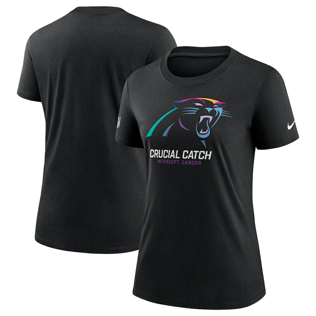 Carolina Panthers Nike Women's 2024 NFL Crucial Catch Tri-Blend T-Shirt