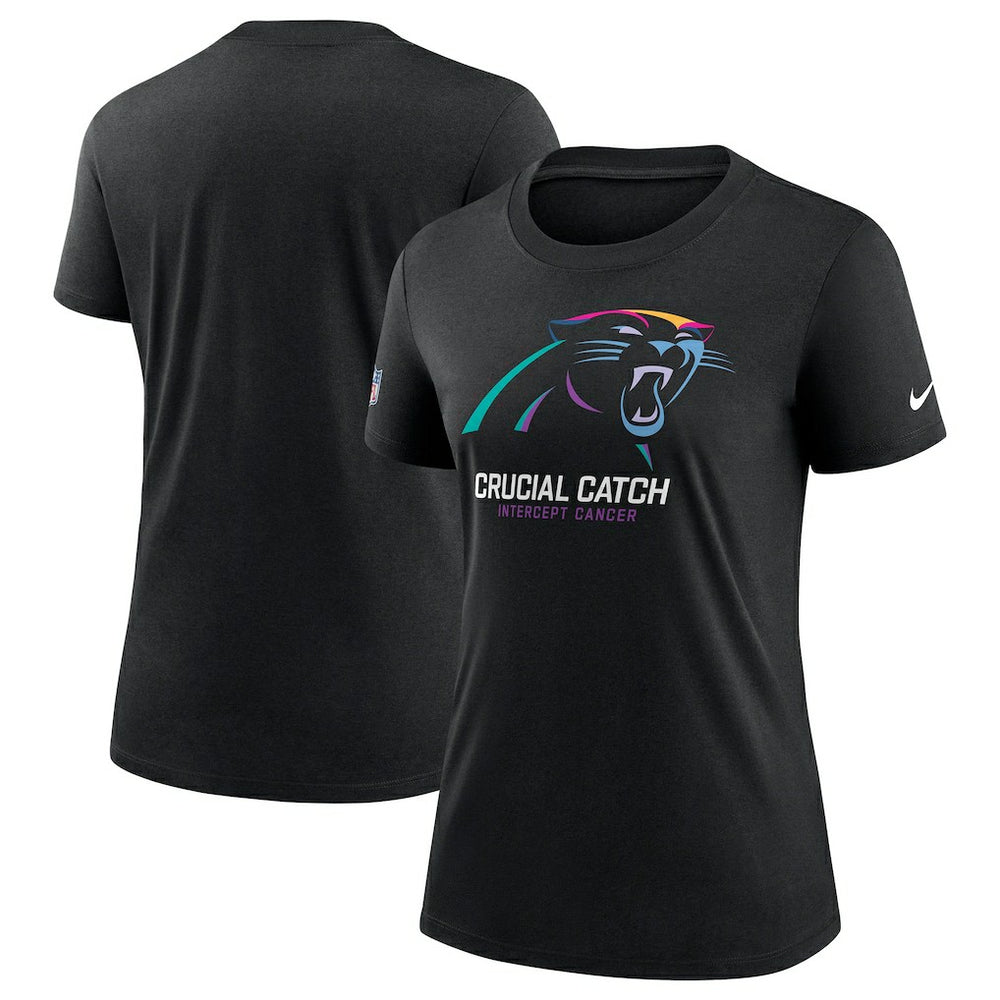 Carolina Panthers Nike Women's 2024 NFL Crucial Catch Tri-Blend T-Shirt