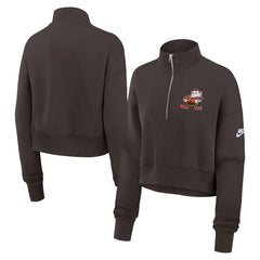 Cleveland Browns Nike Women's Rewind Phoenix Half-Zip Sweatshirt