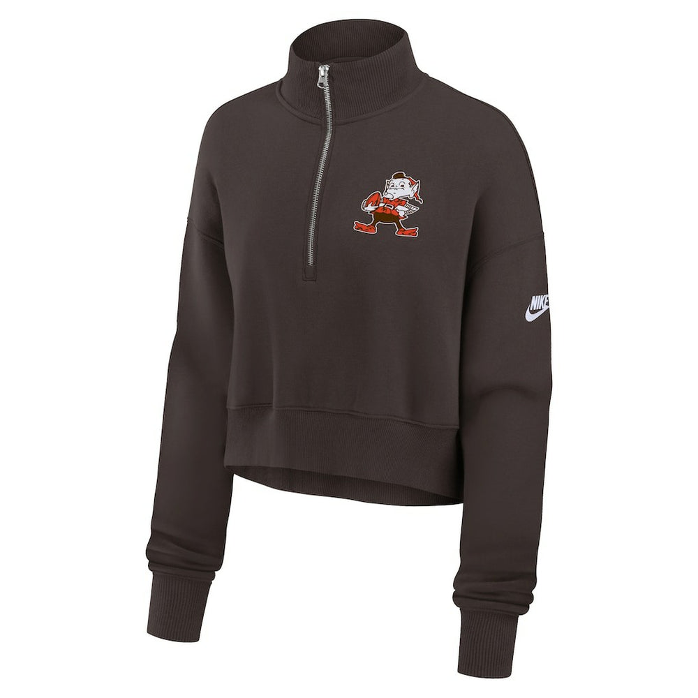 Cleveland Browns Nike Women's Rewind Phoenix Half-Zip Sweatshirt