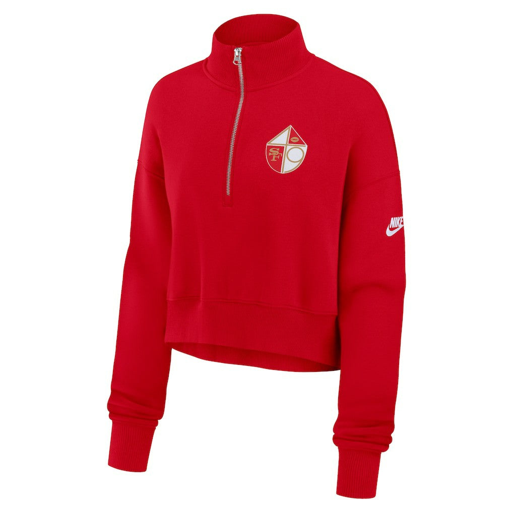 San Francisco 49ers Nike Women's Rewind Phoenix Half-Zip Sweatshirt