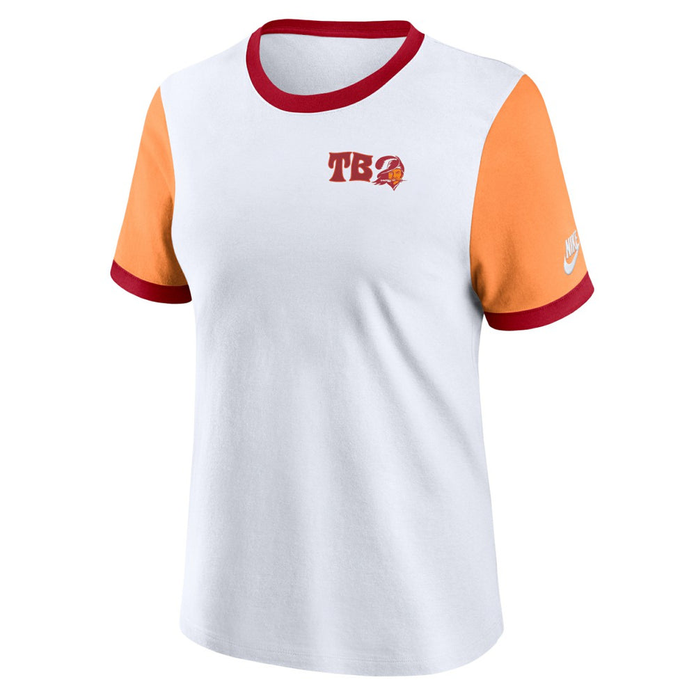 Tampa Bay Buccaneers Nike Women's Rewind Ringer T-Shirt