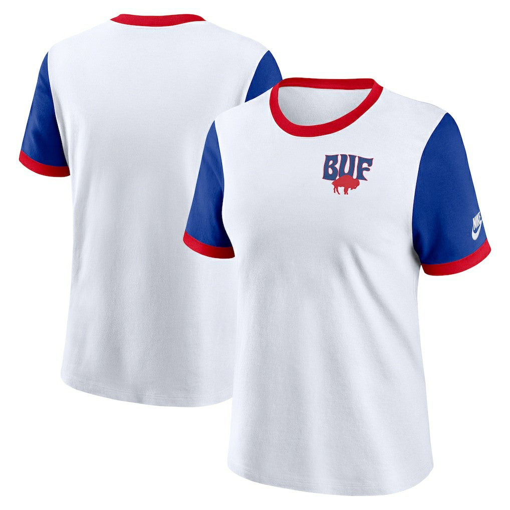 Buffalo Bills Nike Women's Rewind Ringer T-Shirt