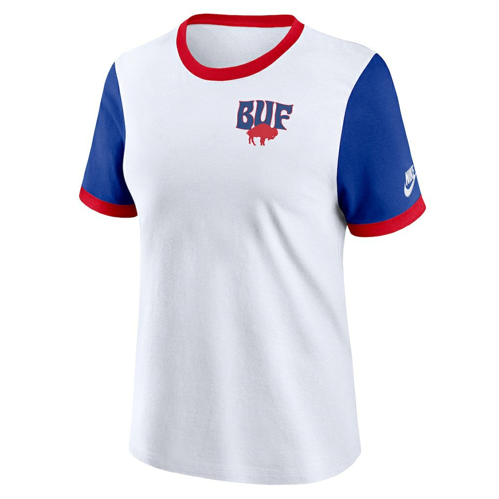Buffalo Bills Nike Women's Rewind Ringer T-Shirt