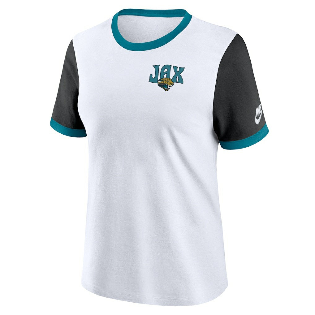 Jacksonville Jaguars Nike Women's Rewind Ringer T-Shirt