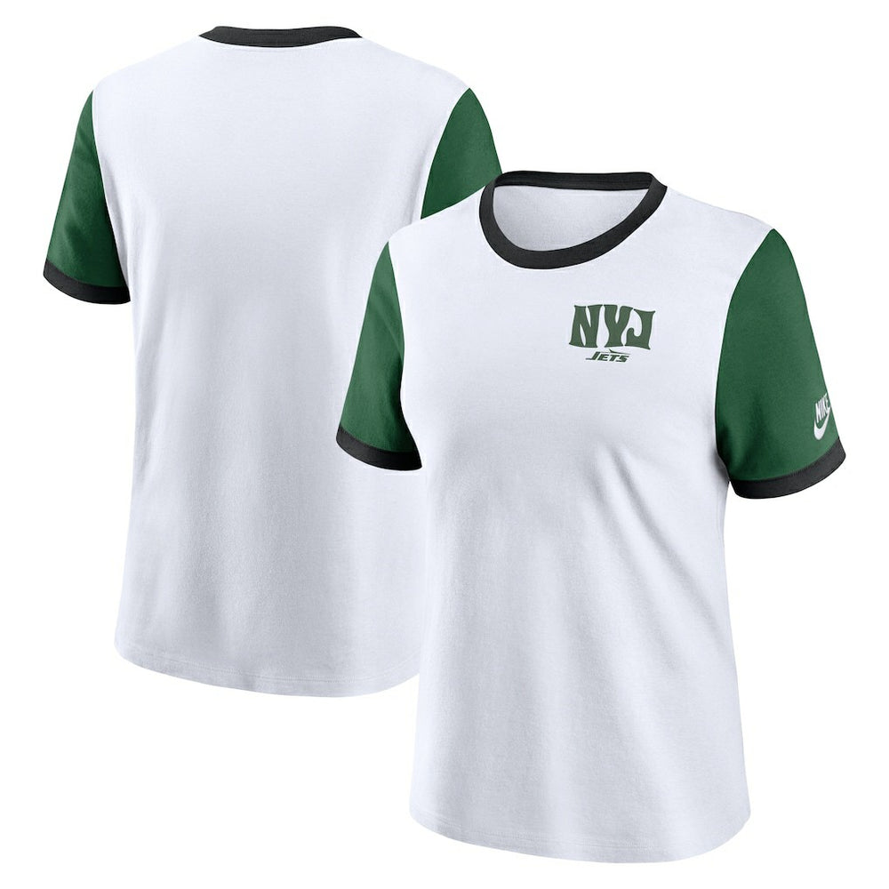 New York Jets Nike Women's Rewind Ringer T-Shirt