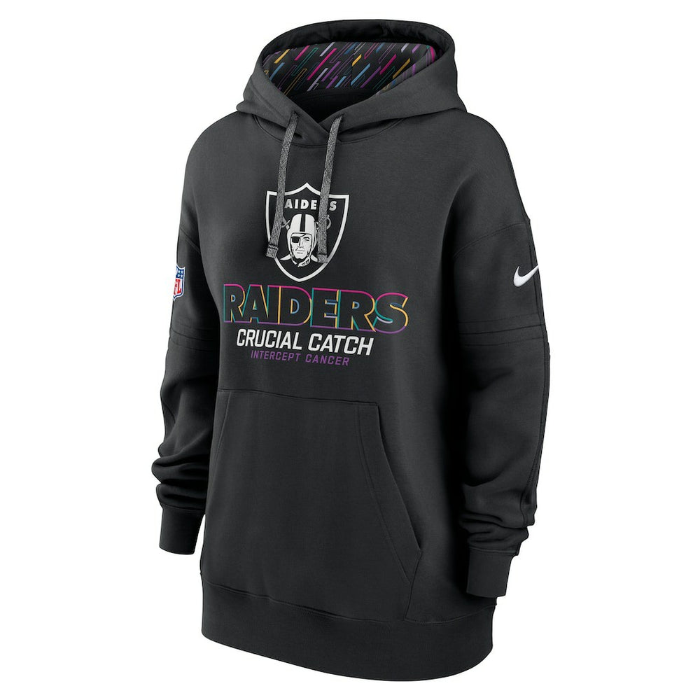 Las Vegas Raiders Nike Women's 2024 NFL Crucial Catch Club Pullover Hoodie