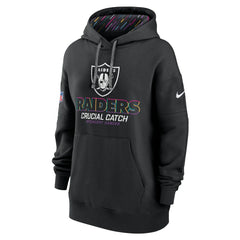 Las Vegas Raiders Nike Women's 2024 NFL Crucial Catch Club Pullover Hoodie