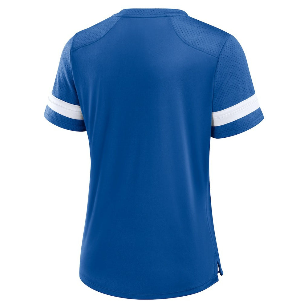Indianapolis Colts Fanatics Women's Play Script Lace-Up T-Shirt