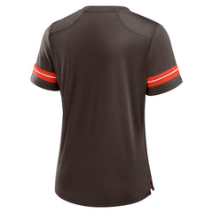 Cleveland Browns Fanatics Women's Play Script Lace-Up T-Shirt