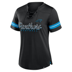 Carolina Panthers Fanatics Women's Play Script Lace-Up T-Shirt