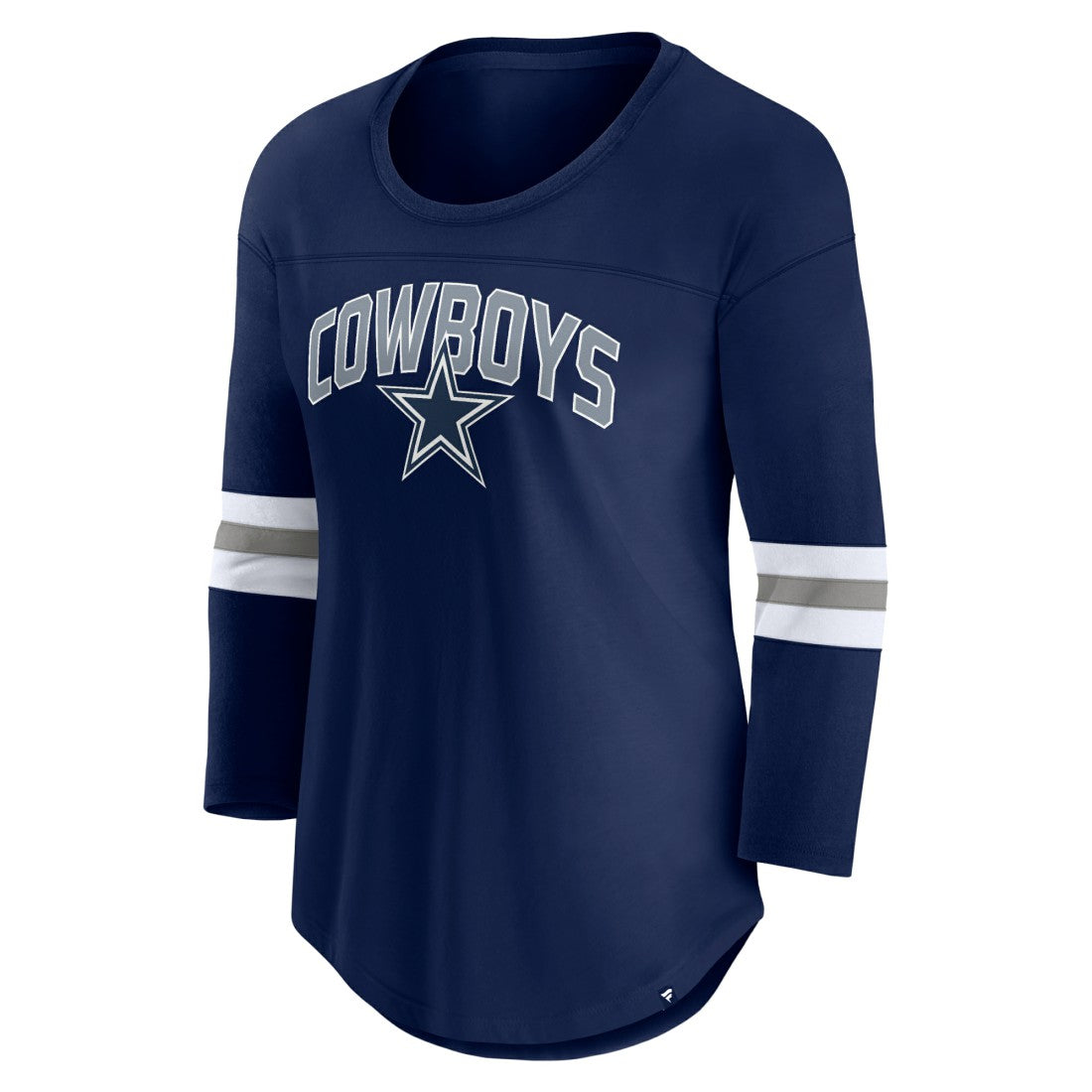 Dallas Cowboys Fanatics Women's First Team Arch Logo 3/4 Sleeve T-Shirt