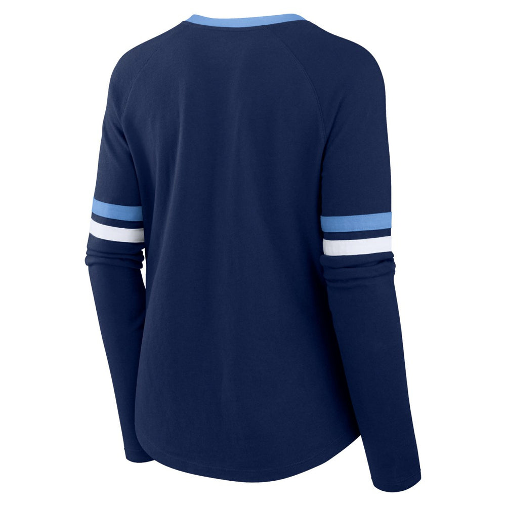 Tennessee Titans Fanatics Women's Won and Done Lace-Up Long Sleeve Fashion Top
