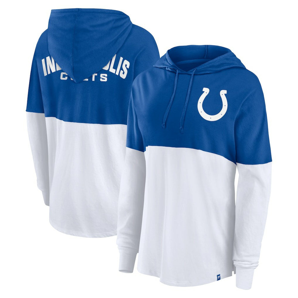Indianapolis Colts Fanatics Women's Backup Option Long Sleeve Hoodie T-Shirt