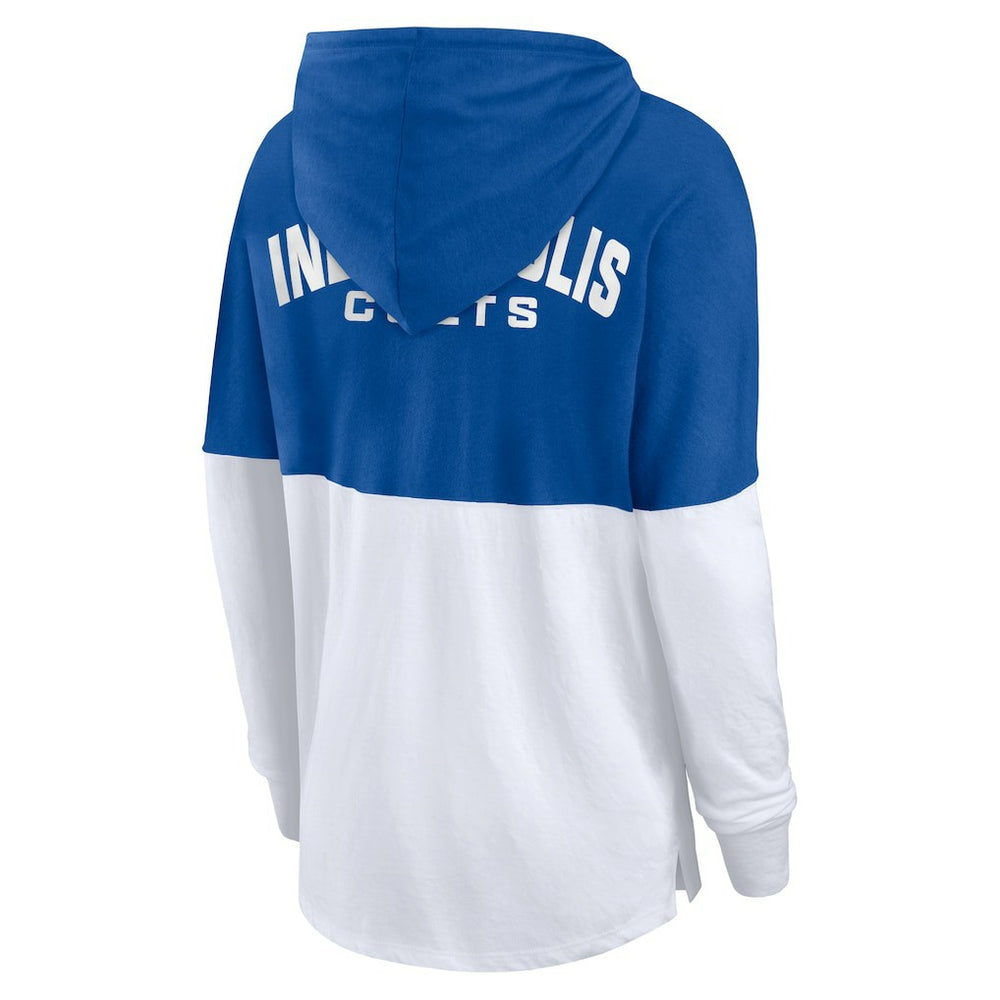 Indianapolis Colts Fanatics Women's Backup Option Long Sleeve Hoodie T-Shirt