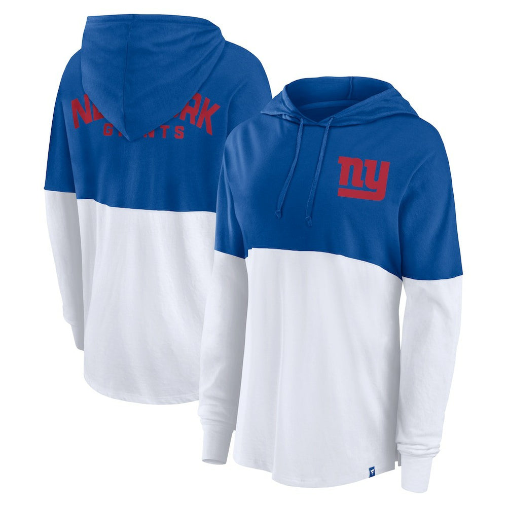 New York Giants Fanatics Women's Backup Option Long Sleeve Hoodie T-Shirt