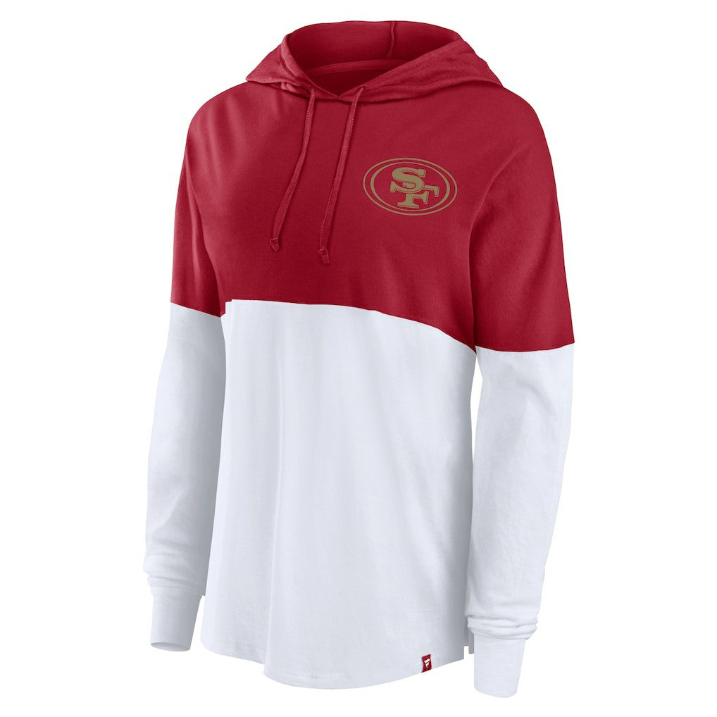 San Francisco 49ers Fanatics Women's Backup Option Long Sleeve Hoodie T-Shirt