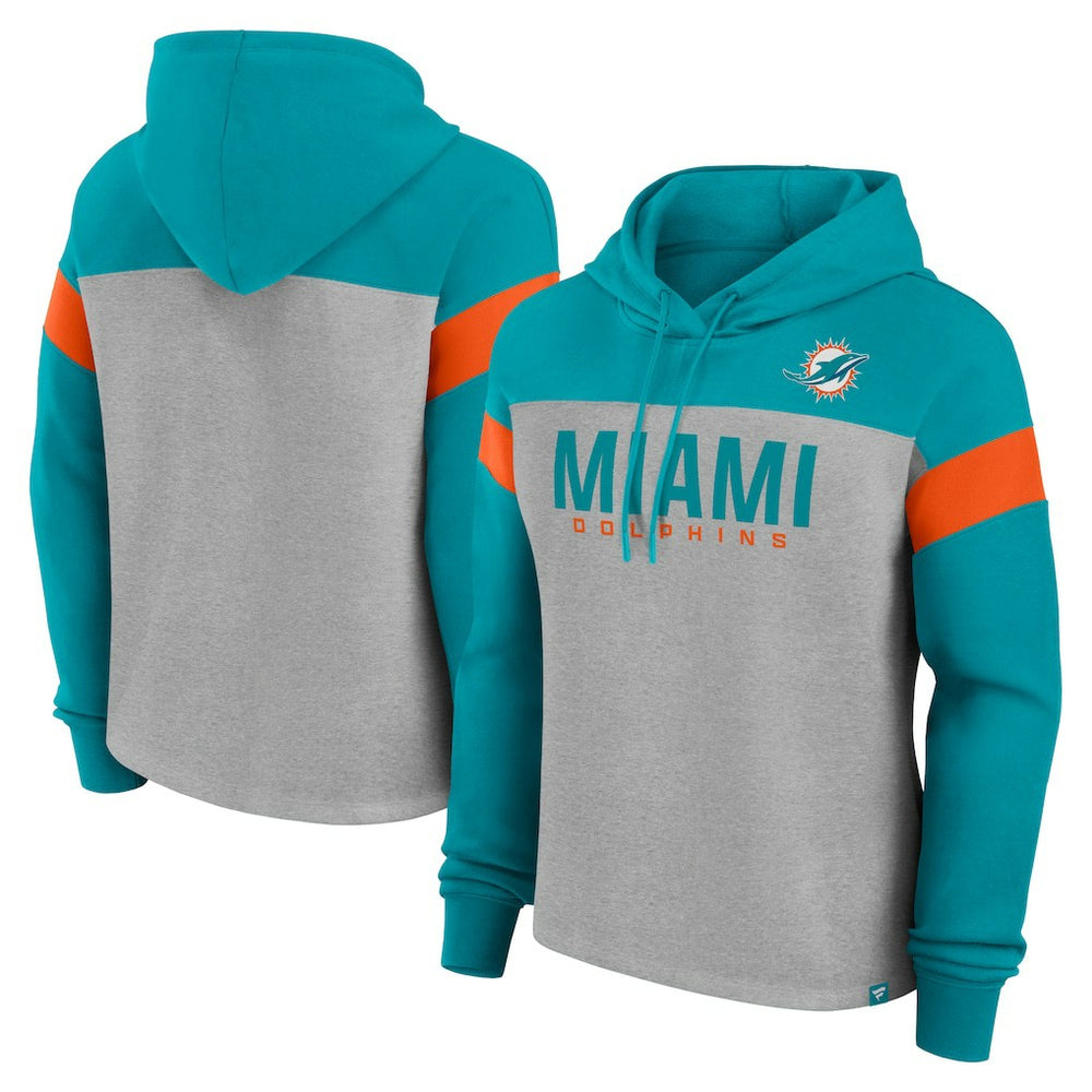 Miami Dolphins Fanatics Women's Bold Play Call Pullover Hoodie