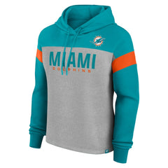 Miami Dolphins Fanatics Women's Bold Play Call Pullover Hoodie