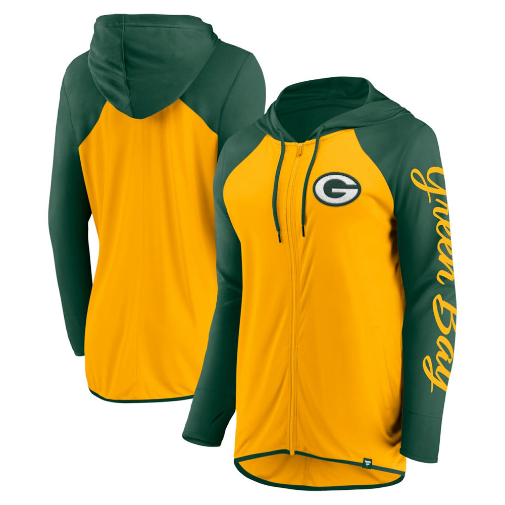 Green Bay Packers Fanatics Women's Script Full-Zip Hoodie