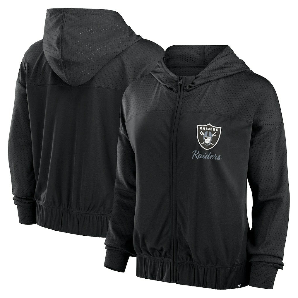 Las Vegas Raiders Fanatics Women's Script Lock Full-Zip Hoodie