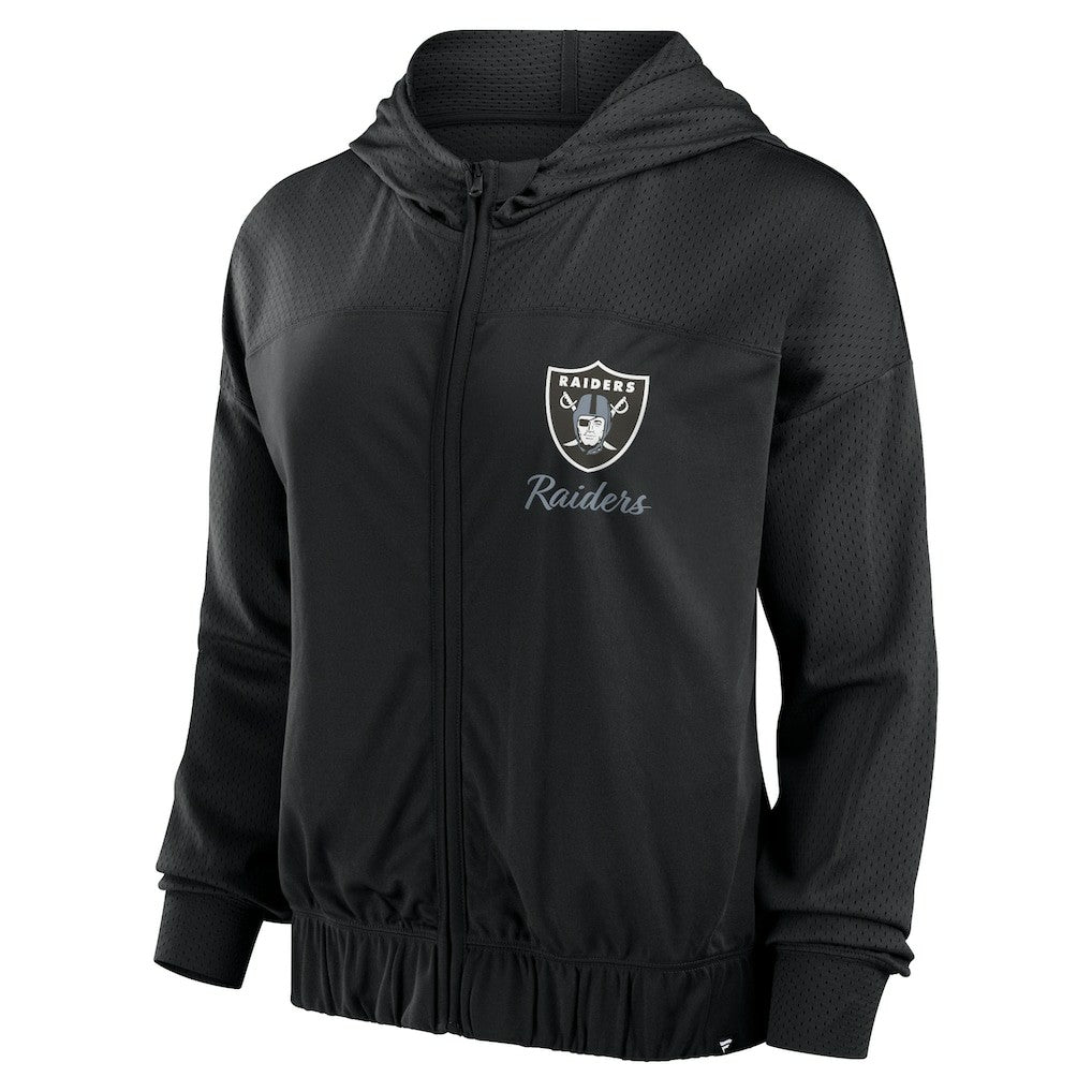 Las Vegas Raiders Fanatics Women's Script Lock Full-Zip Hoodie