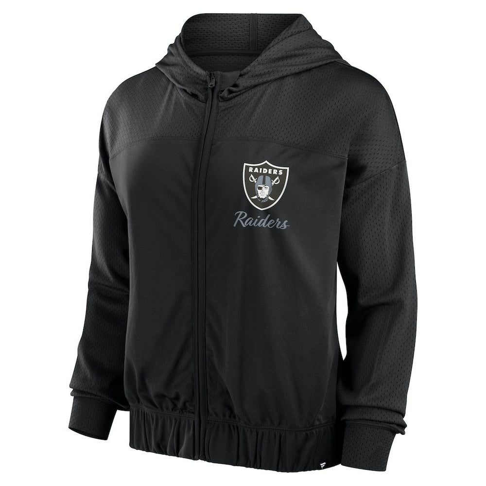 Las Vegas Raiders Fanatics Women's Script Lock Full-Zip Hoodie