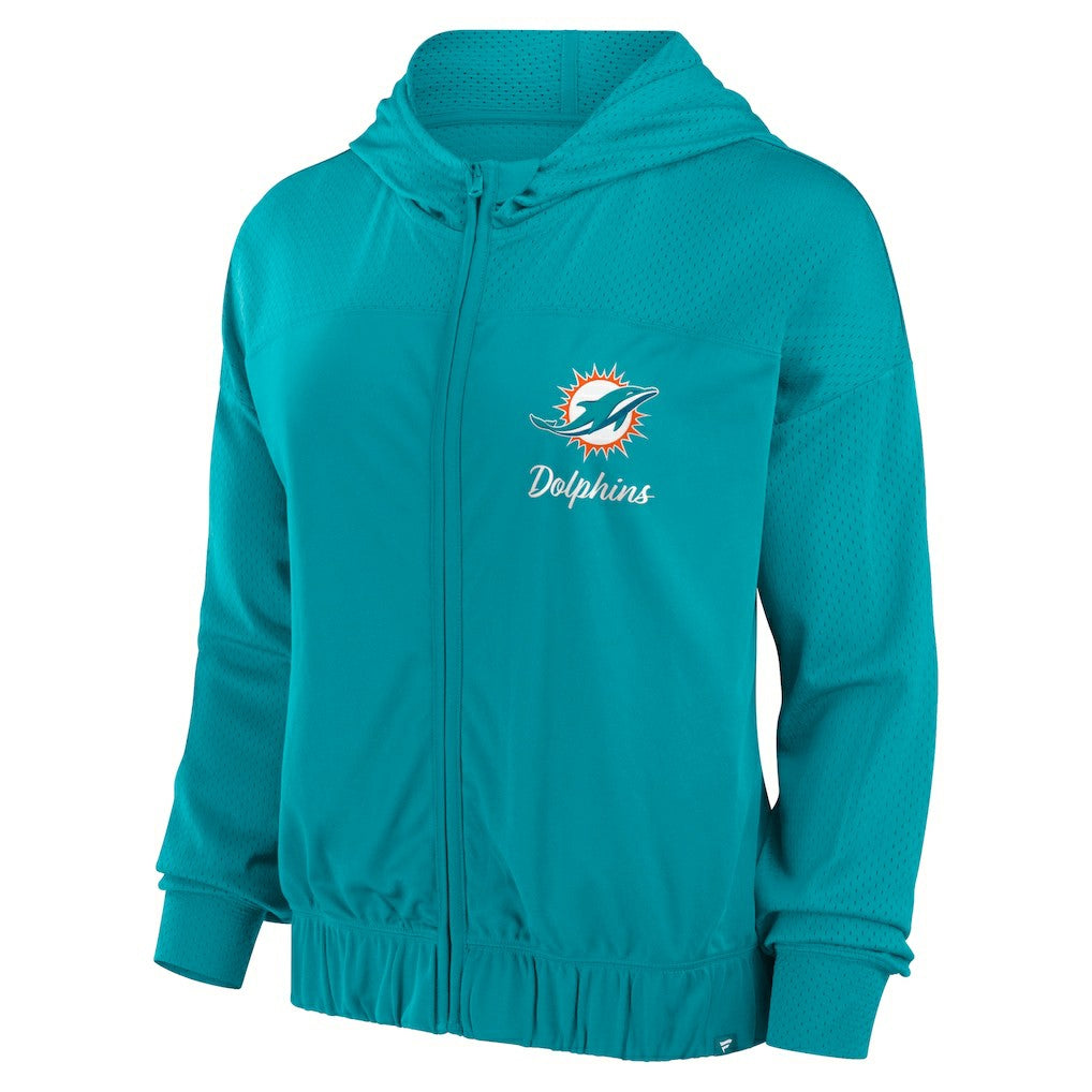 Miami Dolphins Fanatics Women's Script Lock Full-Zip Hoodie