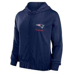New England Patriots Fanatics Women's Script Lock Full-Zip Hoodie