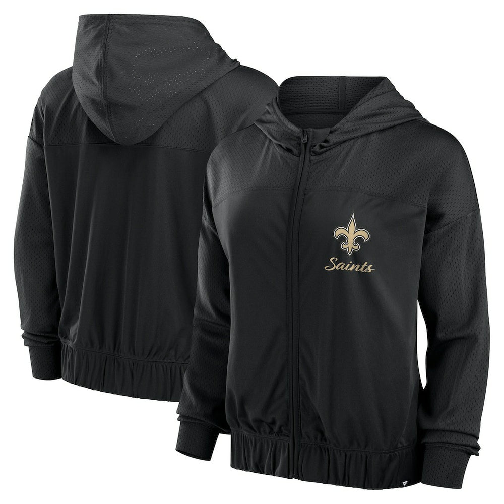 New Orleans Saints Fanatics Women's Script Lock Full-Zip Hoodie