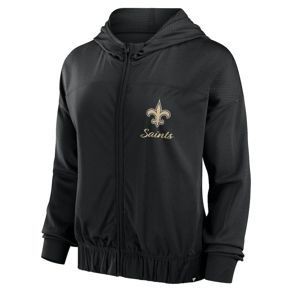 New Orleans Saints Fanatics Women's Script Lock Full-Zip Hoodie