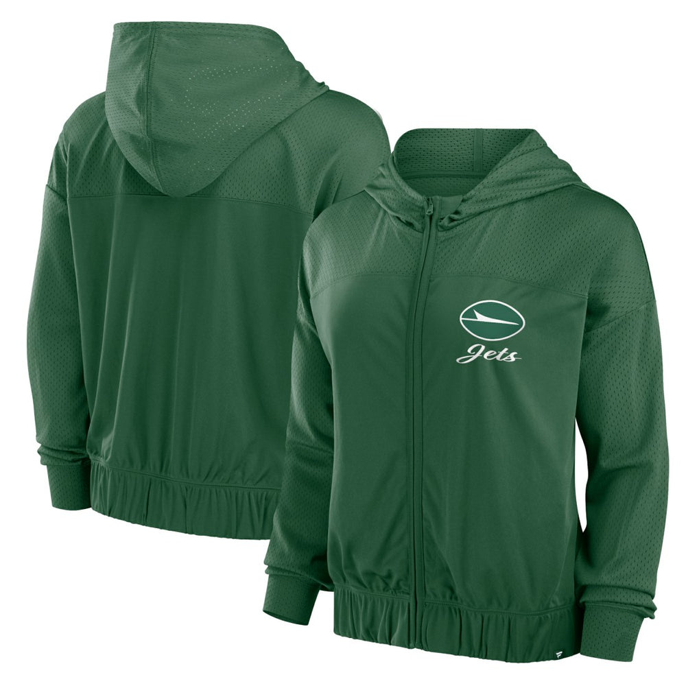 New York Jets Fanatics Women's Script Lock Full-Zip Hoodie